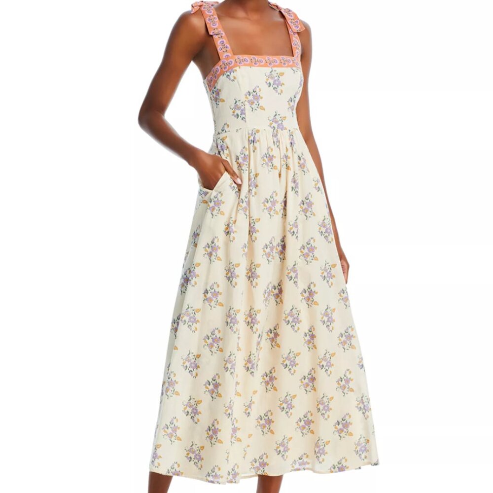 NWT Bloomingdales Santa Barbara Dress Patrons of Peace Dress Floral Boho Midi SM - Picture 15 of 16